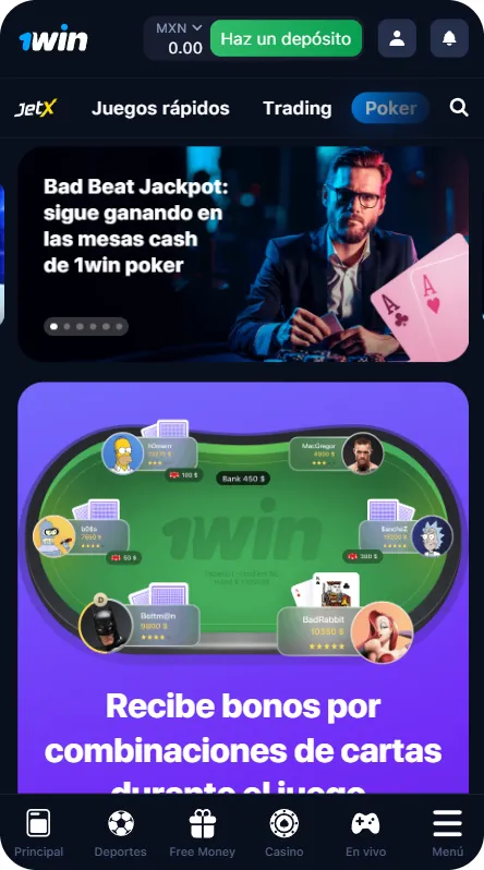 1Win poker