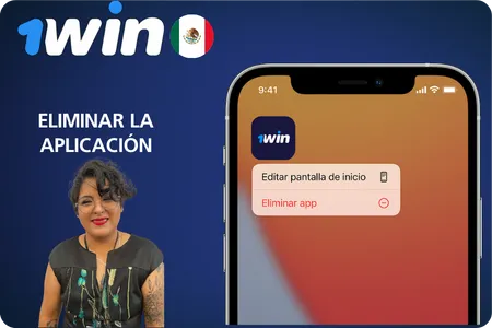 1Win eliminar la aplicación