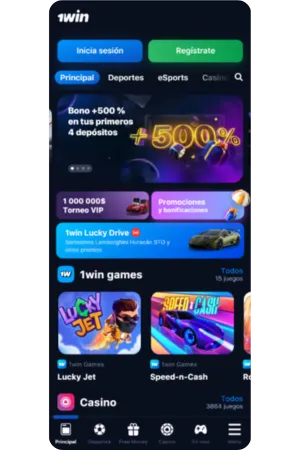 Pantalla principal 1Win Casino México